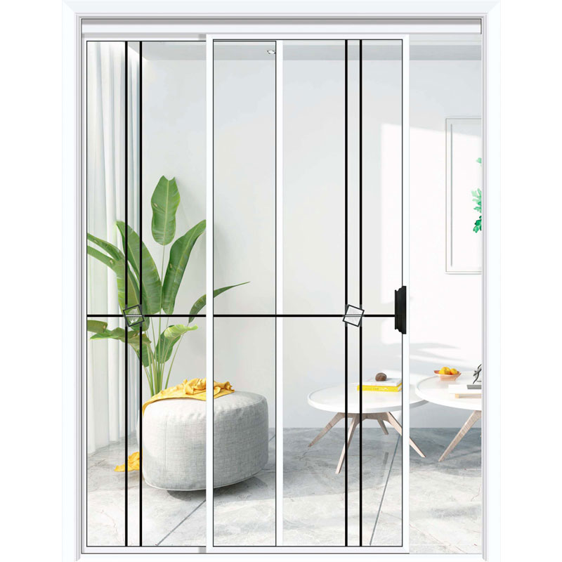 Pintu Akordion Kaca Terbaja Ganda